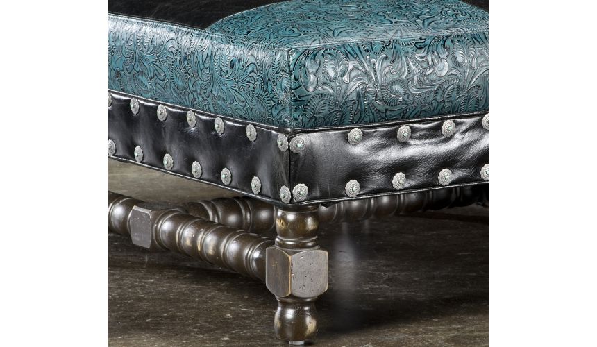 SOFA, COUCH & LOVESEAT High style furniture tooled leather sofa. Luxury fine home furnishings and high quality furniture for ...