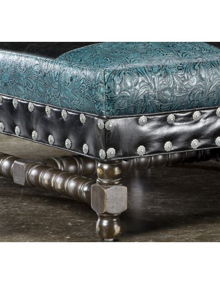 SOFA, COUCH & LOVESEAT High style furniture tooled leather sofa. Luxury fine home furnishings and high quality furniture for ...