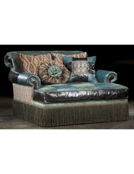 SOFA, COUCH & LOVESEAT High style furniture tooled leather sofa. Luxury fine home furnishings and high quality furniture for ...