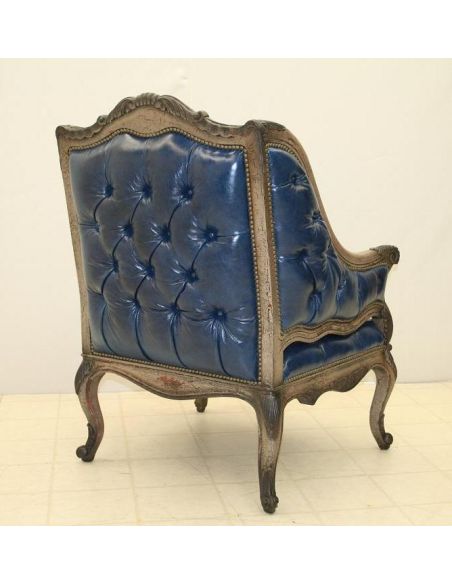 Leather & Fabric Tufted Chair AI 647-03