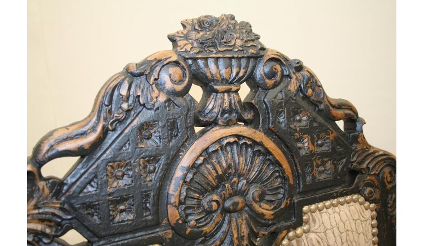 Leather & Fabric Tufted Chair AI 647-03