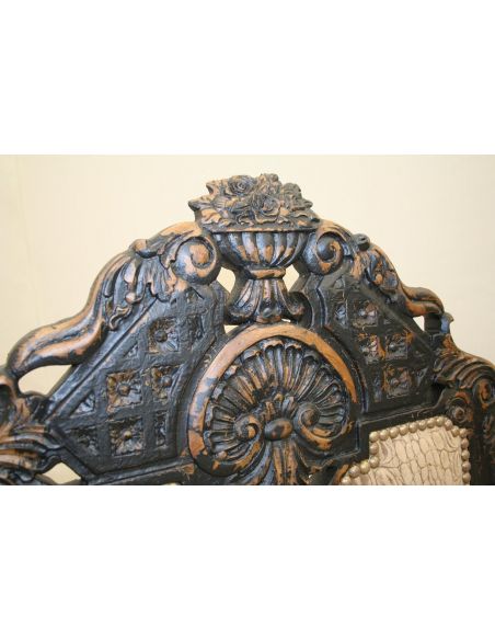 Leather & Fabric Tufted Chair AI 647-03