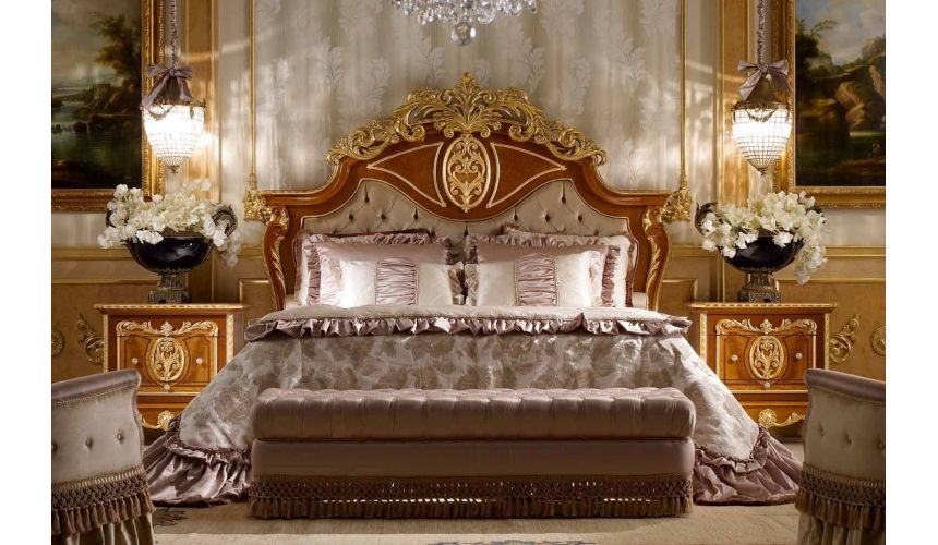 BEDS - Queen, King & California King Sizes Classic tufted and crowned headboard. From furniture masterpiece's