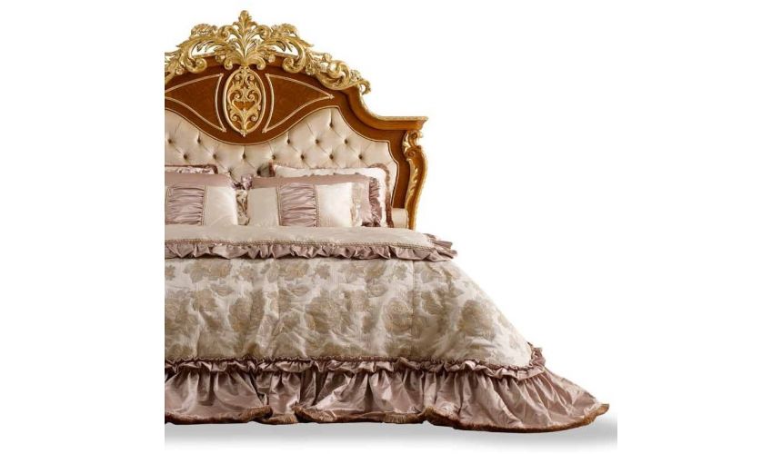 BEDS - Queen, King & California King Sizes Classic tufted and crowned headboard. From furniture masterpiece's