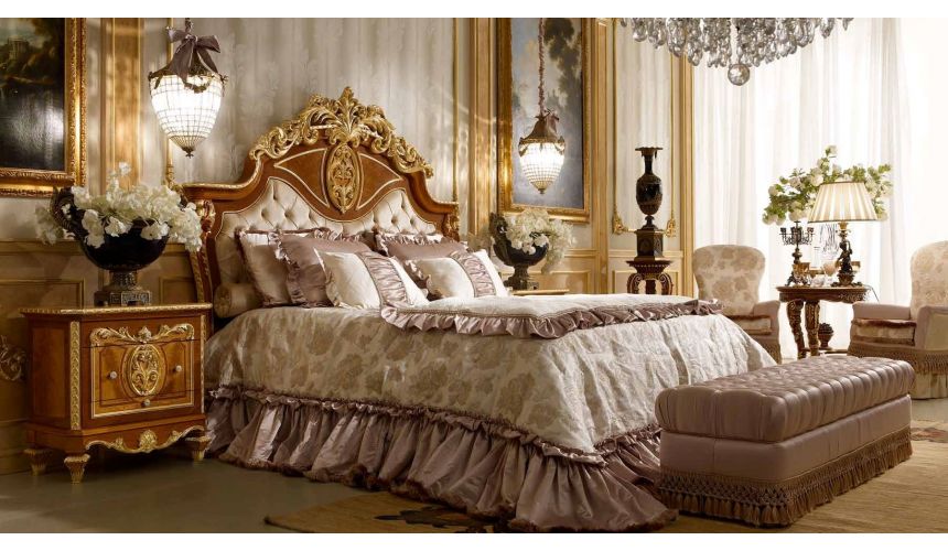 BEDS - Queen, King & California King Sizes Classic tufted and crowned headboard. From furniture masterpiece's