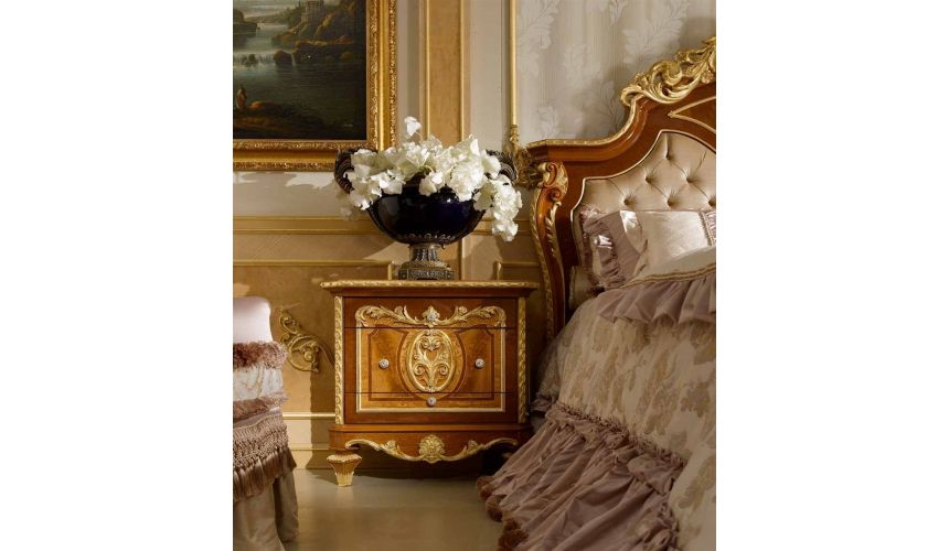 BEDS - Queen, King & California King Sizes Classic tufted and crowned headboard. From furniture masterpiece's