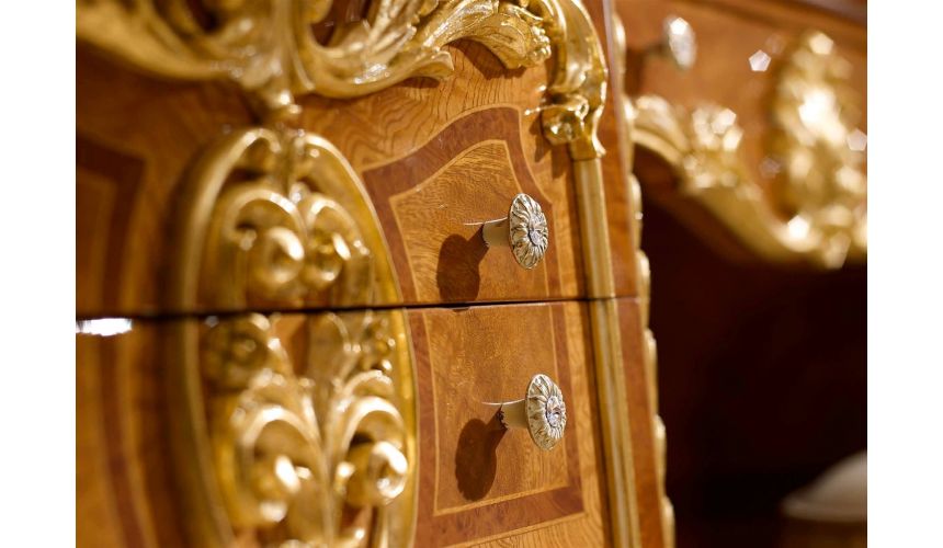 BEDS - Queen, King & California King Sizes Classic tufted and crowned headboard. From furniture masterpiece's