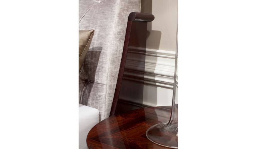 Shaped tufted upholstered head board. 455