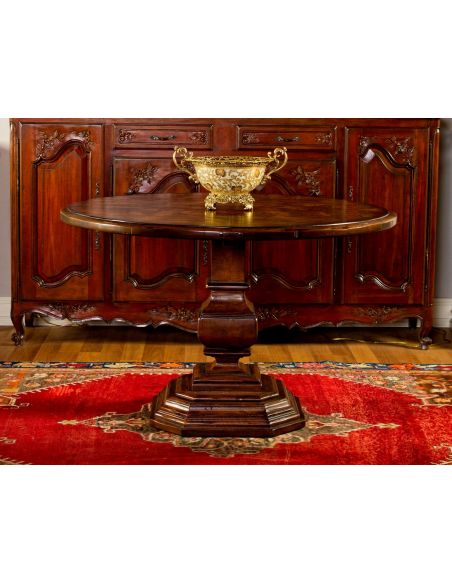 Dining Tables Unique high end round dining table. Old world craftsmanship.