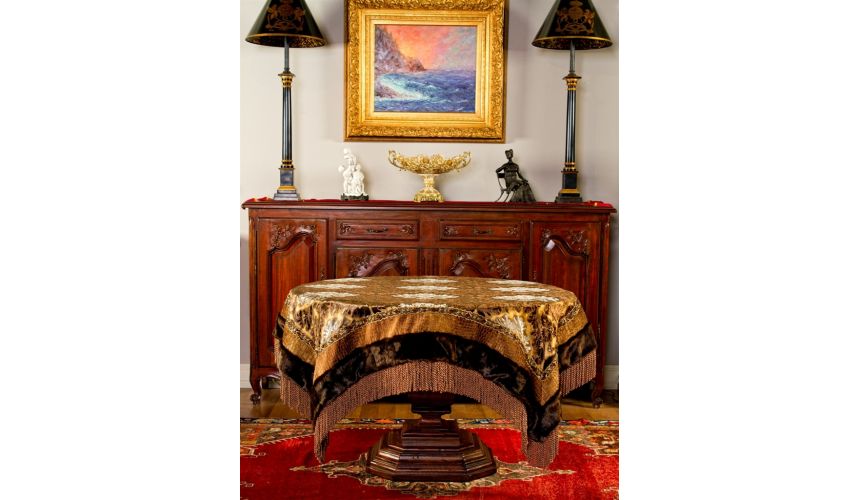 Dining Tables Unique high end round dining table. Old world craftsmanship.