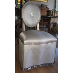 Luxury Leather & Upholstered Furniture High style vanity chair. Pearl shell outback.