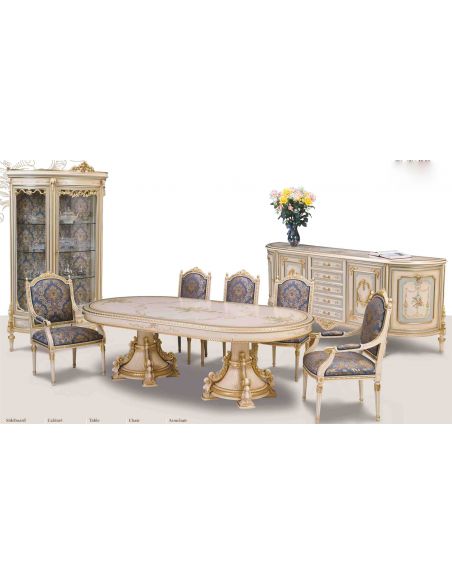 Breakfronts & China Cabinets Venetian style display . Best of European made furniture.