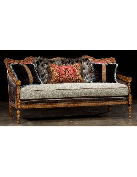 1 Victorian sofa, great colors, high quality, lost look from the past