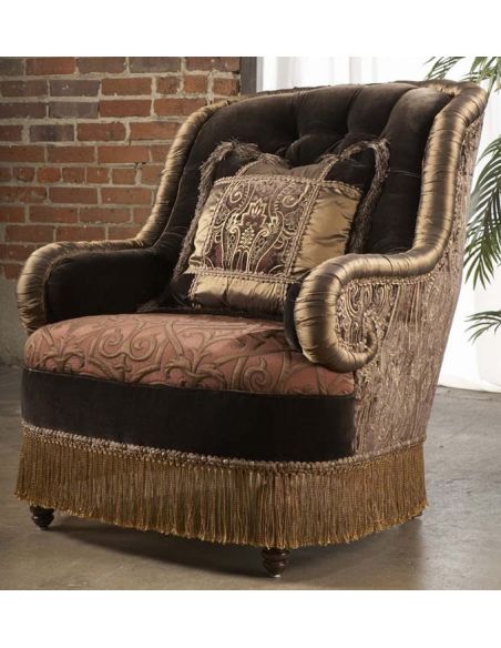 Victorian style furniture. Unique chair. High end furnishings.