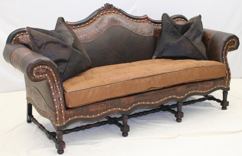 SOFA, COUCH & LOVESEAT W-518-03 Carved Sofa