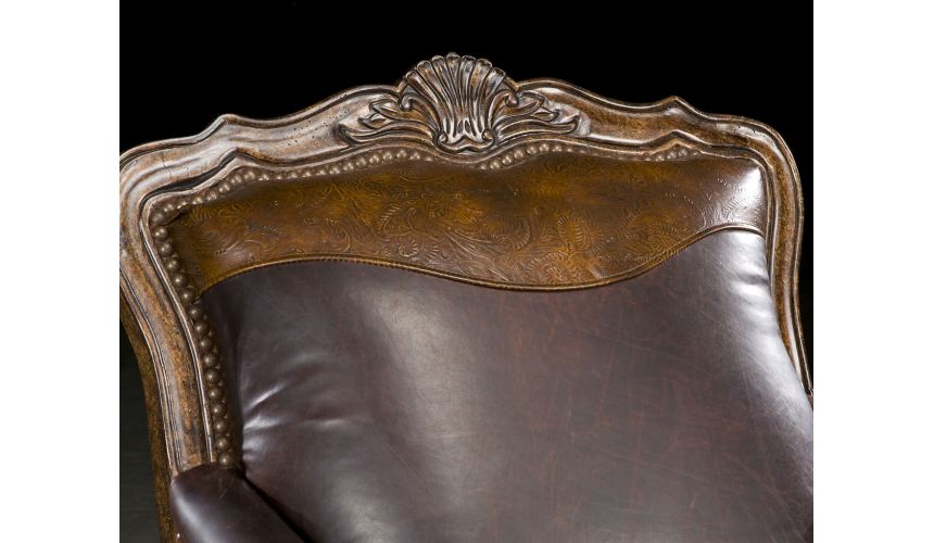 Luxury Leather & Upholstered Furniture Western rustic luxury hair hide chair. 49