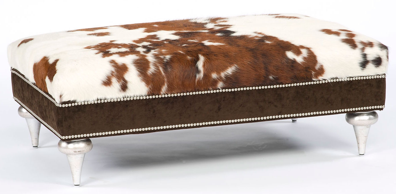 Luxury Leather & Upholstered Furniture wild side ottoman.