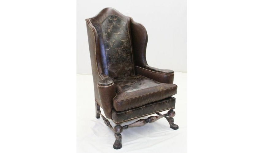 Luxury Leather & Upholstered Furniture Wild West Chair, fine home furnishings