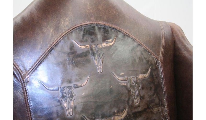 Luxury Leather & Upholstered Furniture Wild West Chair, fine home furnishings