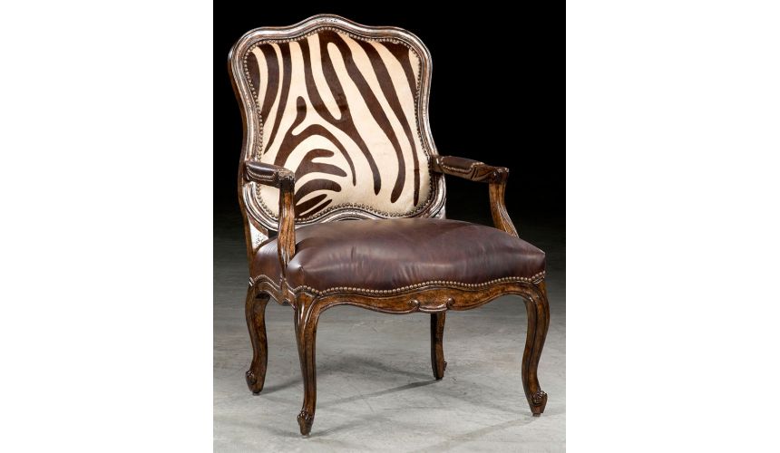 Luxury Leather & Upholstered Furniture Wild Zebra accent chair. 43