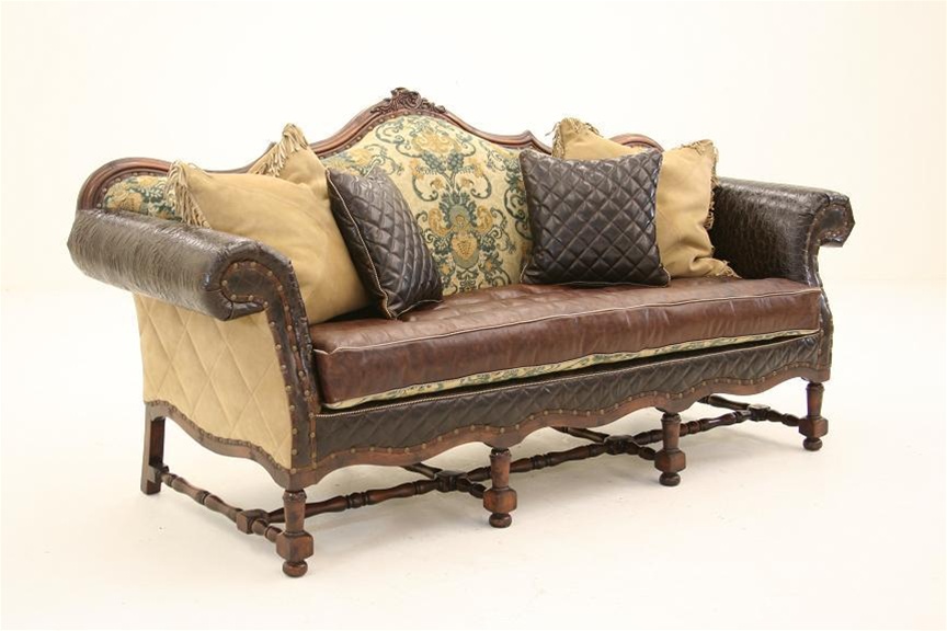 Luxury Leather & Upholstered Furniture English Style Sofa-sofa, chair, leather, fabric