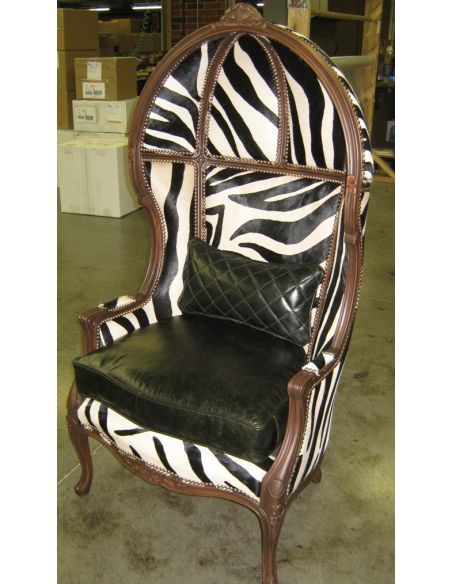 Zebra Hair Hide Secrets Chair,  Luxury Furniture