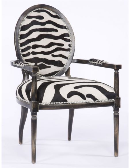 Zebra stripe high end arm chair. 524