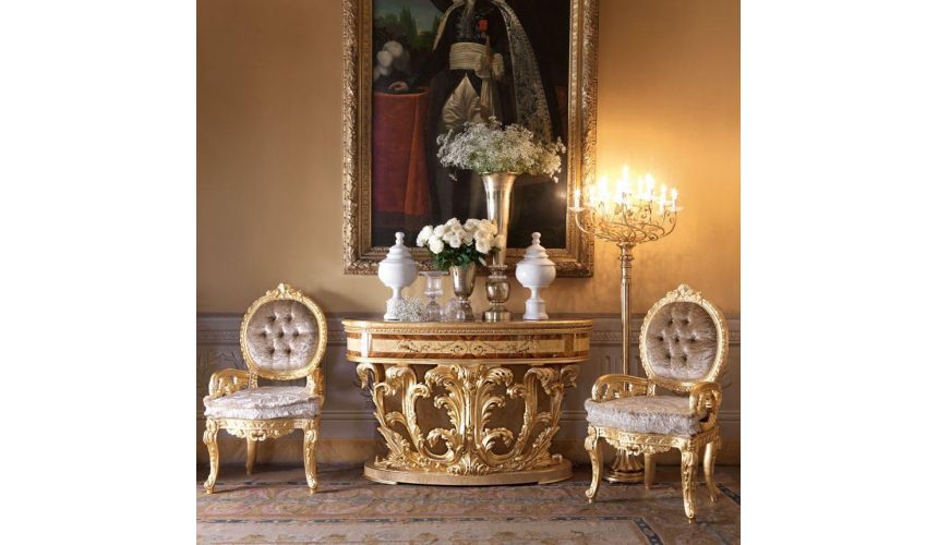 Console & Sofa Tables Demilune console table. From our exclusive empire collection.