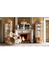 Breakfronts & China Cabinets Exclusive Empire Collection, Round Glass Display Cabinet