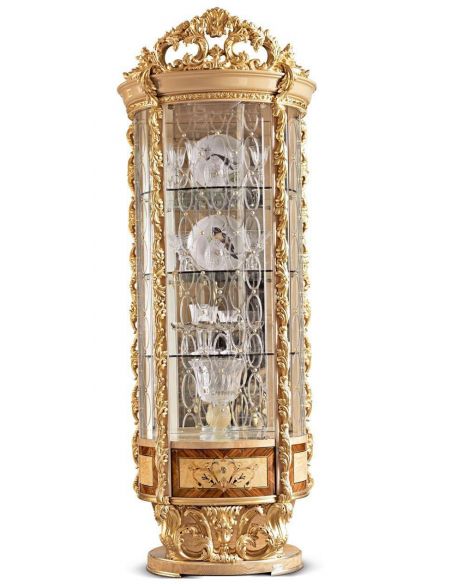Exclusive Empire Collection, Round Glass Display Cabinet