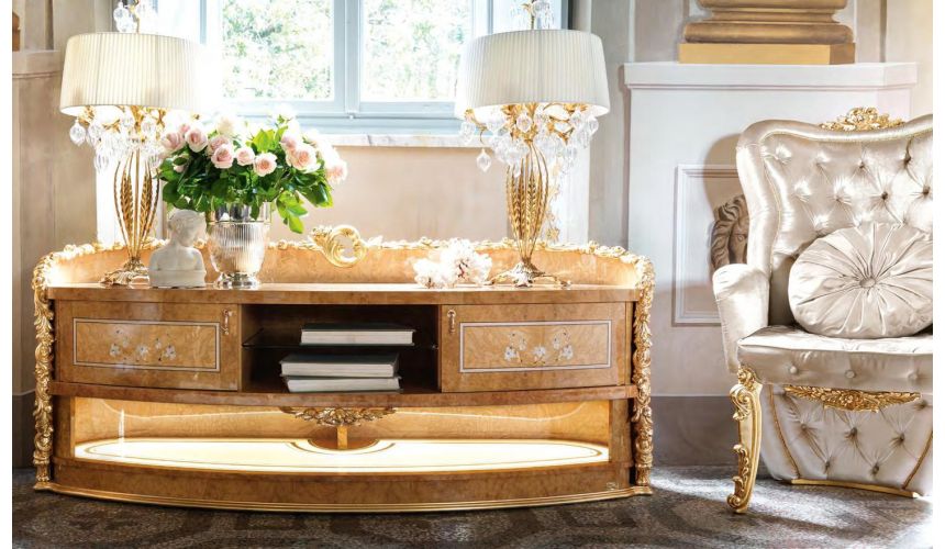 Furniture Masterpieces Luxury TV stand with Mother of pearl inlay