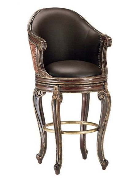 Home Bar Furniture Barrel back swivel bar stool