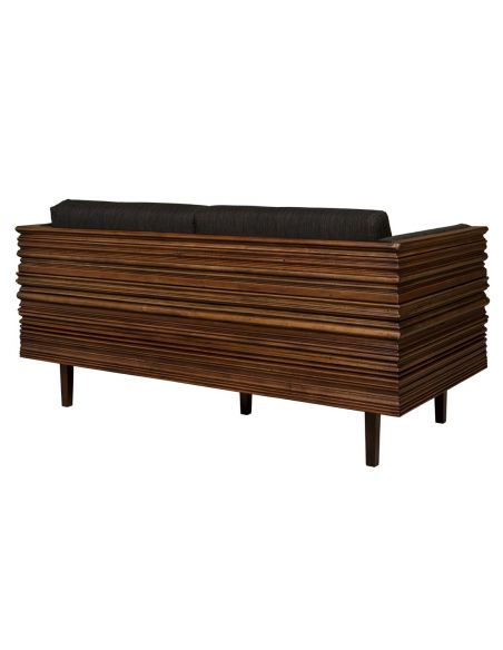 Luxury Leather & Upholstered Furniture Solid wood wavy frame modern style sofa