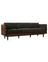 Luxury Leather & Upholstered Furniture Solid wood wavy frame modern style sofa