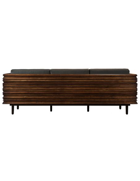 Luxury Leather & Upholstered Furniture Solid wood wavy frame modern style sofa