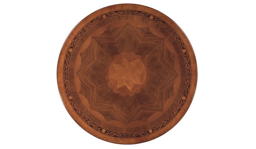 Dining Tables 11 Luxury round dining table. Exquisite marquetry.