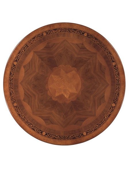 Dining Tables 11 Luxury round dining table. Exquisite marquetry.