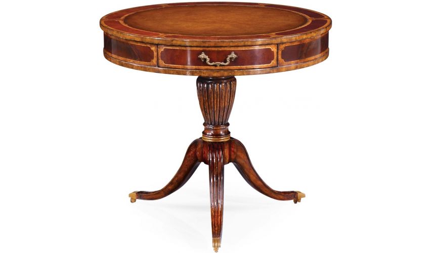 Foyer and Center Tables Luxurious Home Accents and Décor Accessories Mahogany Drum Table