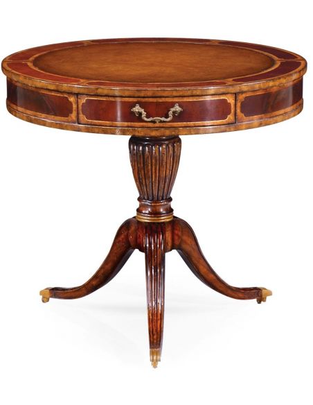 Luxurious Home Accents and Décor Accessories Mahogany Drum Table