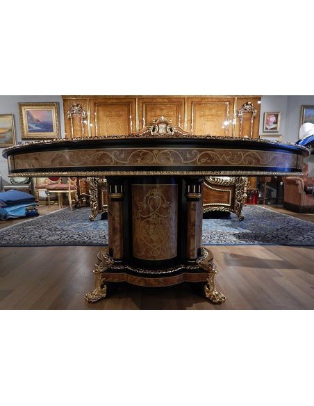 Dining Tables High end dining table. King Louis Collection Boulle marquetry work.