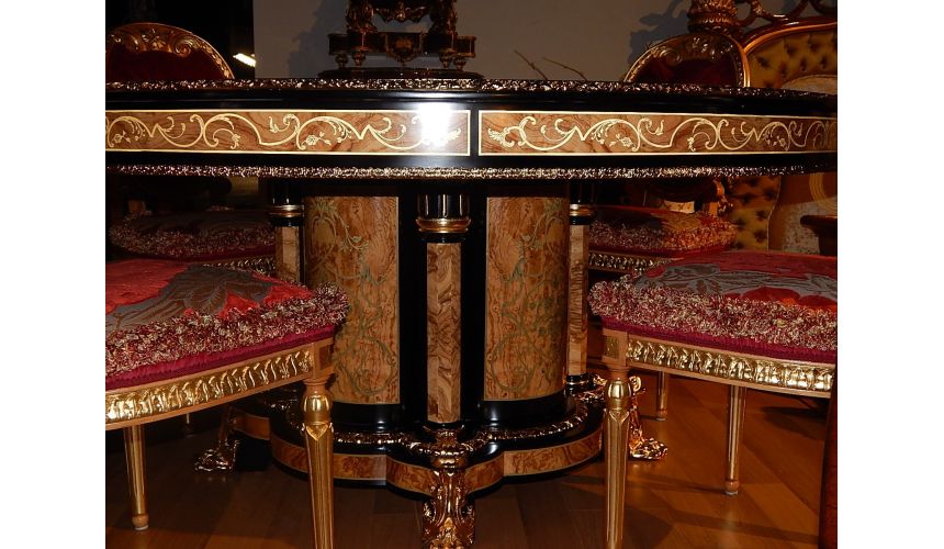 Dining Tables High end dining table. King Louis Collection Boulle marquetry work.