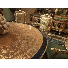 Furniture Masterpieces King Louis Collection. Boulle marquetry work on dining table top