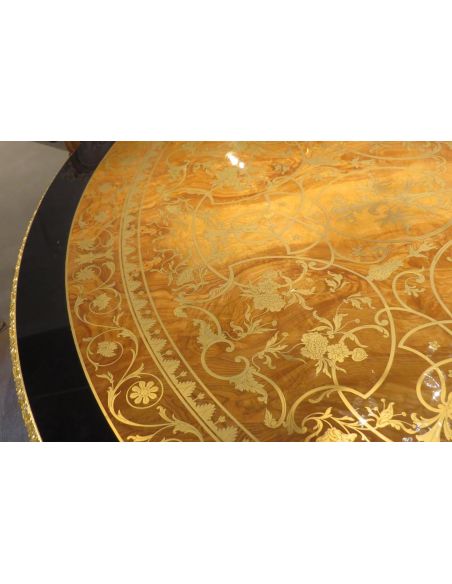 Furniture Masterpieces King Louis Collection. Boulle marquetry work on dining table top