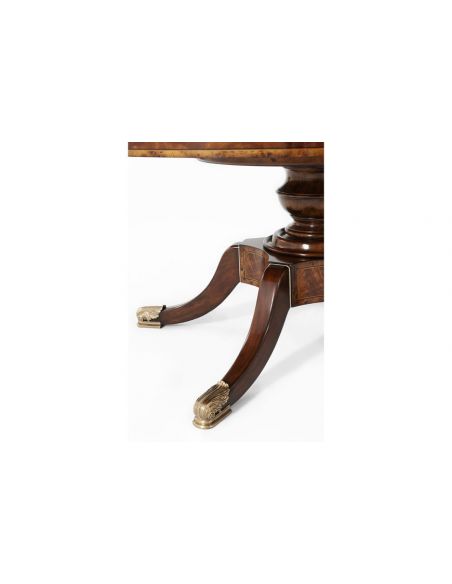 Dining Tables Circular extending mahogany dining table.