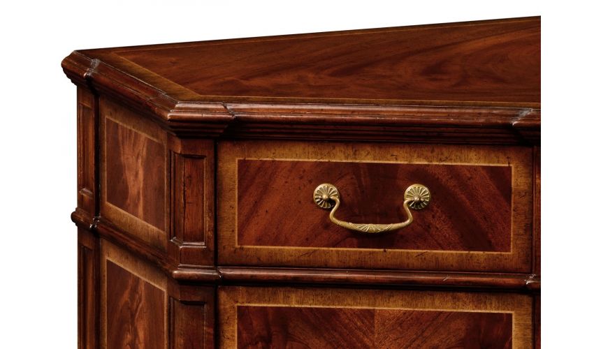 Breakfronts & China Cabinets Crotch Mahogany Wood Side Cabinet