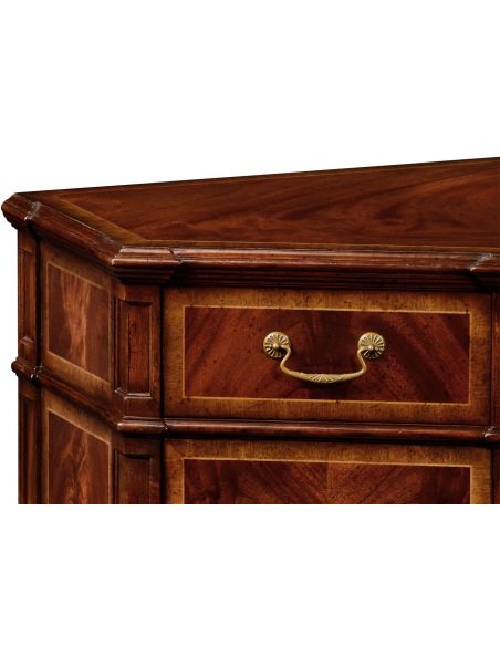 Breakfronts & China Cabinets Crotch Mahogany Wood Side Cabinet
