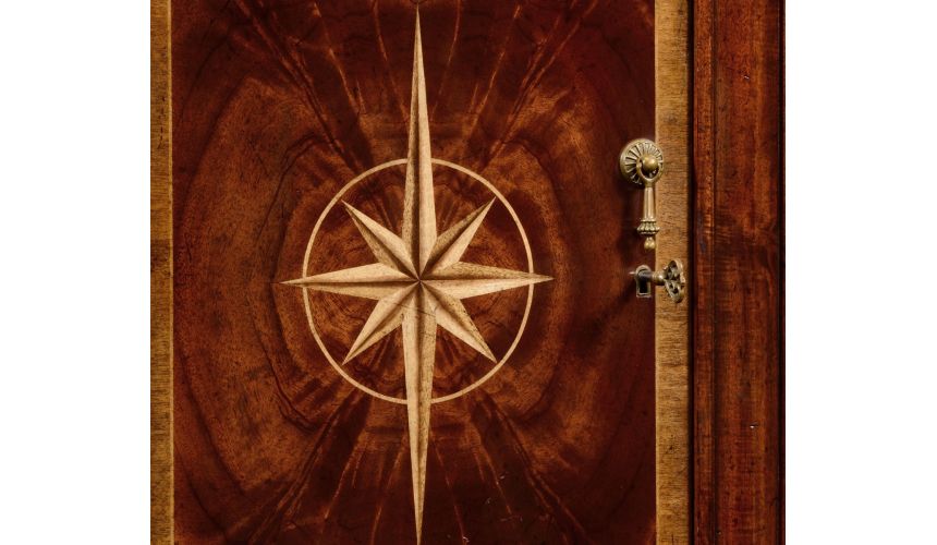 Breakfronts & China Cabinets Crotch Mahogany Wood Side Cabinet