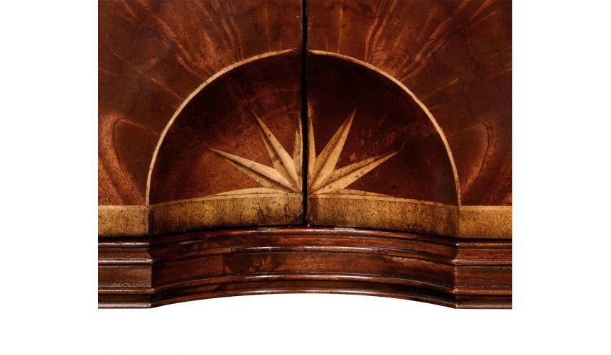 Breakfronts & China Cabinets Crotch Mahogany Wood Side Cabinet