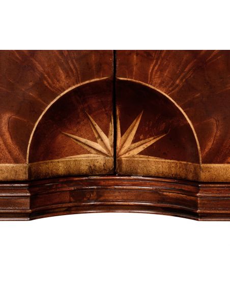 Breakfronts & China Cabinets Crotch Mahogany Wood Side Cabinet