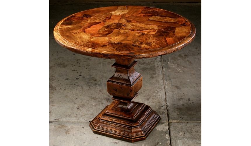 Dining Tables Rustic style solid wood burl dining table